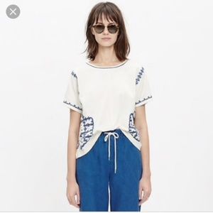 Madewell Embroidery Cropped Top
